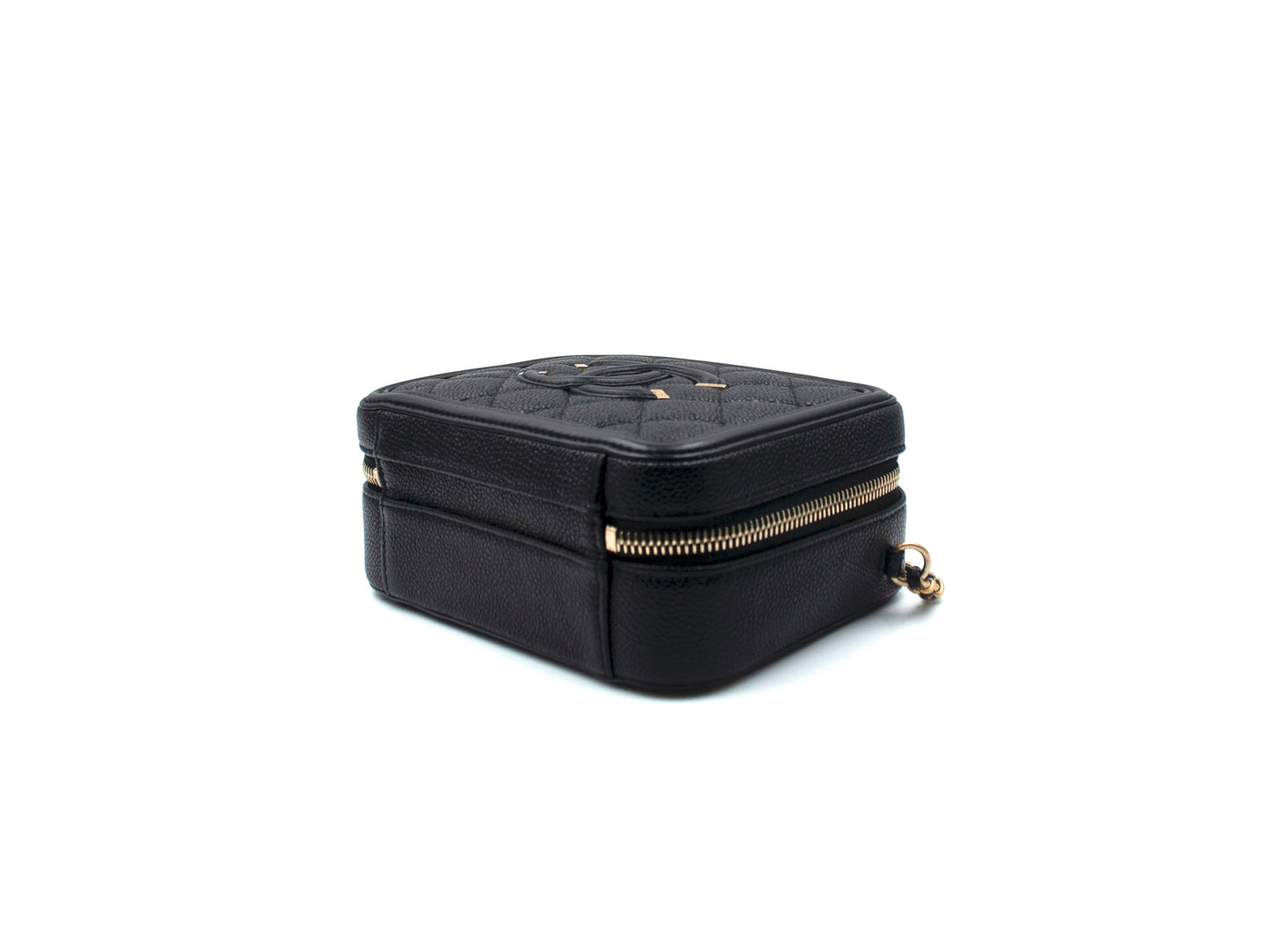 Chanel Caviar Filigree Vanity Camera Bag Small