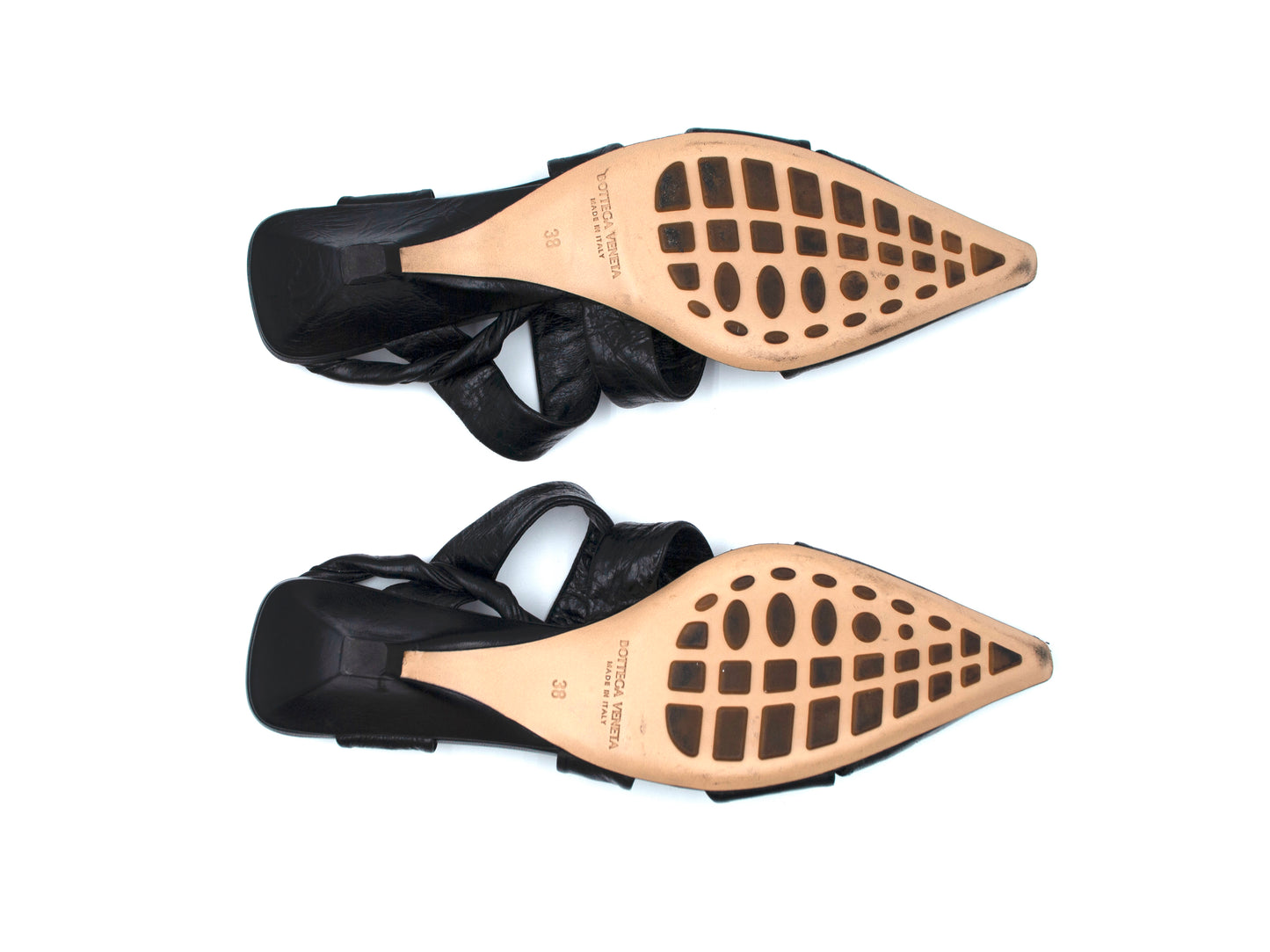 Bottega Veneta 3.5cm Heel Wax Leather Shoes
