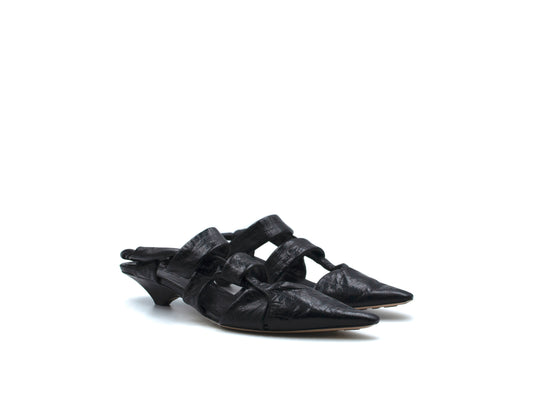 Bottega Veneta 3.5cm Heel Wax Leather Shoes
