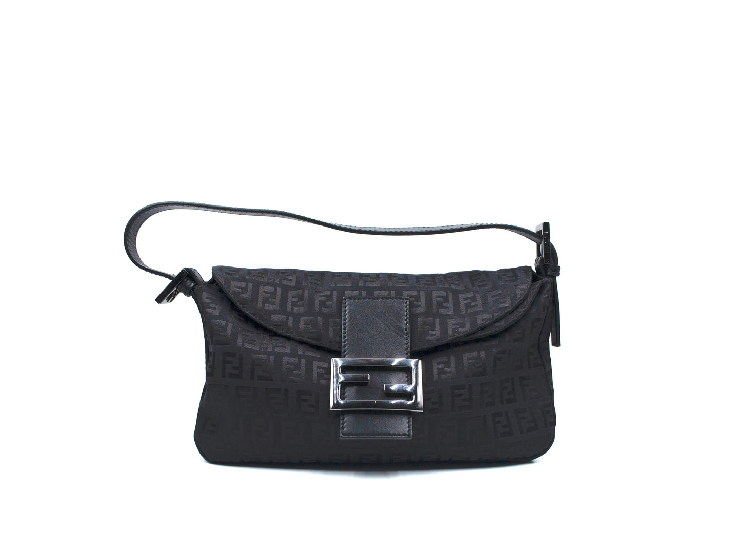 Fendi Baguette Canvas Black Regular 26cm