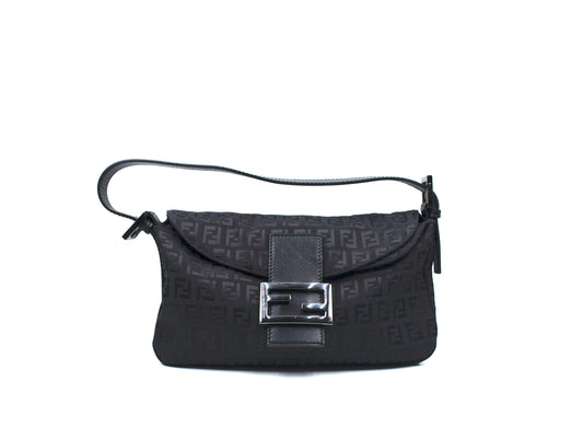Fendi Baguette Canvas Black Regular 26cm