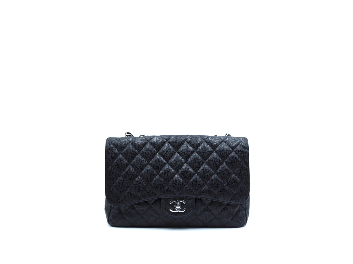Chanel Jumbo Black Caviar Classic Single Flap