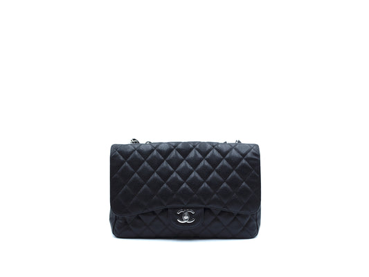 Chanel Jumbo Black Caviar Classic Single Flap