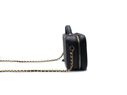 Chanel Caviar Filigree Vanity Camera Bag Small