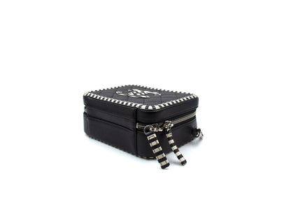 Chanel Caviar Filigree Camera Bag Striped Small