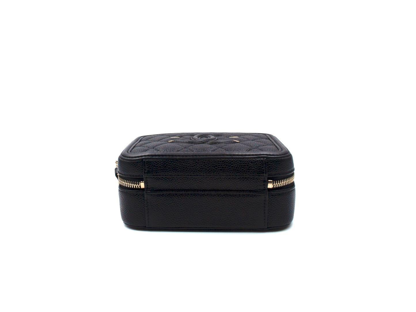 Chanel Caviar Filigree Camera Bag Striped Small