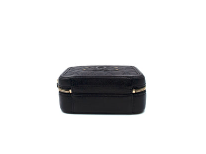 Chanel Caviar Filigree Camera Bag Striped Small