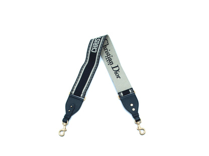 Christian Dior Shoulder Strap Oblique Canvas Navy