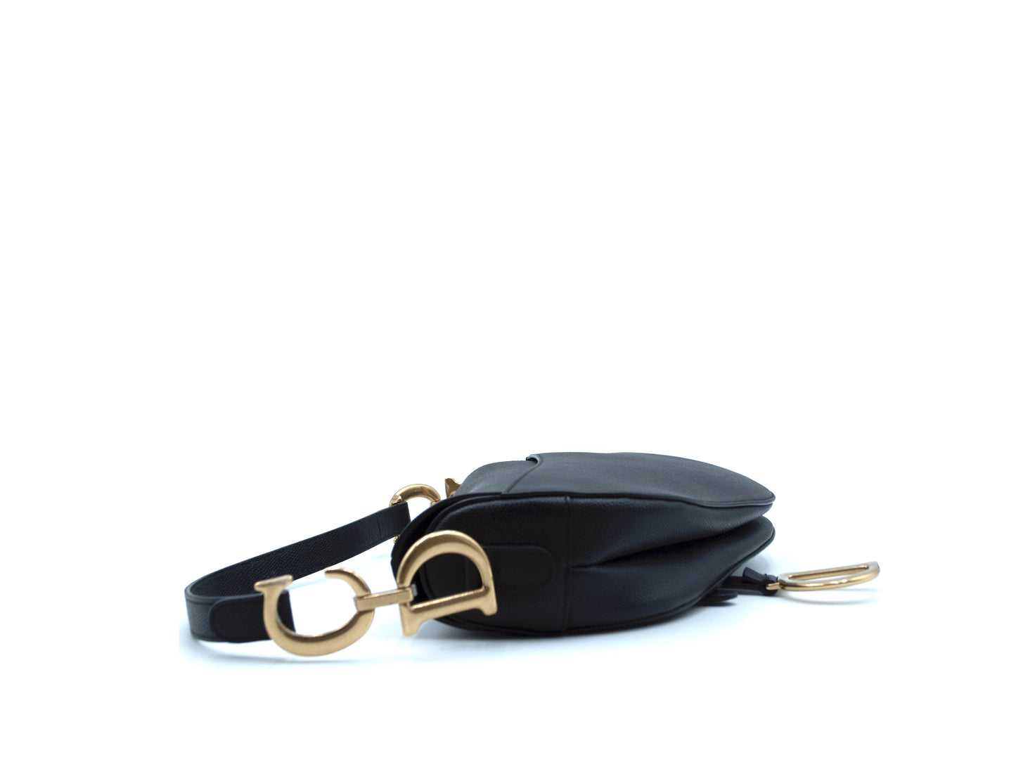 Christian Dior Saddle Medium Grained Calfskin Black