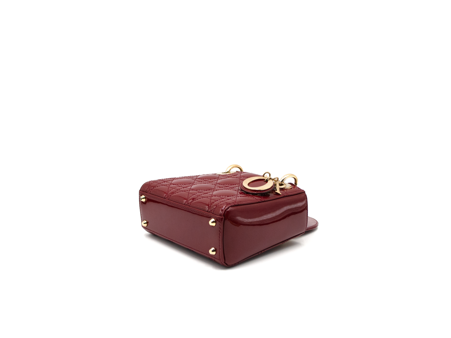 Christian Dior Lady Mini Patent Red