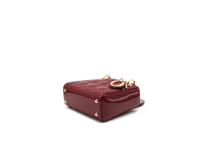Christian Dior Lady Mini Patent Red