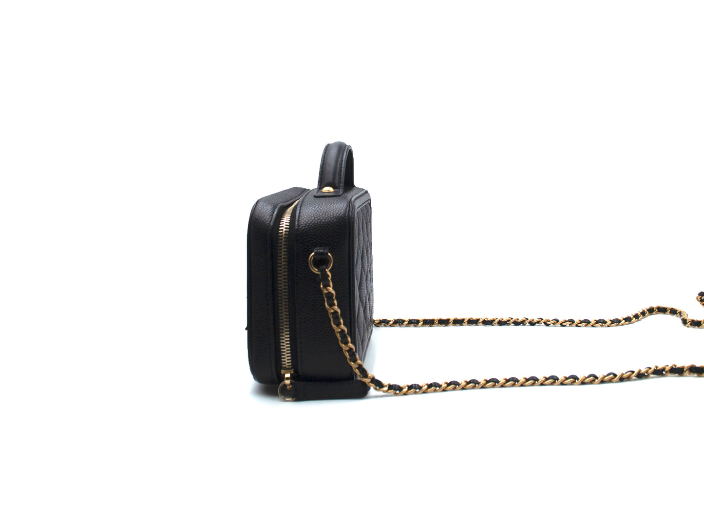 Chanel Caviar Filigree Vanity Camera Bag Small