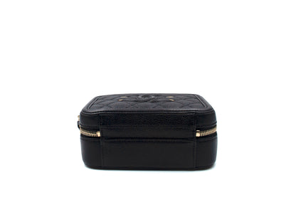 Chanel Caviar Filigree Vanity Camera Bag Small