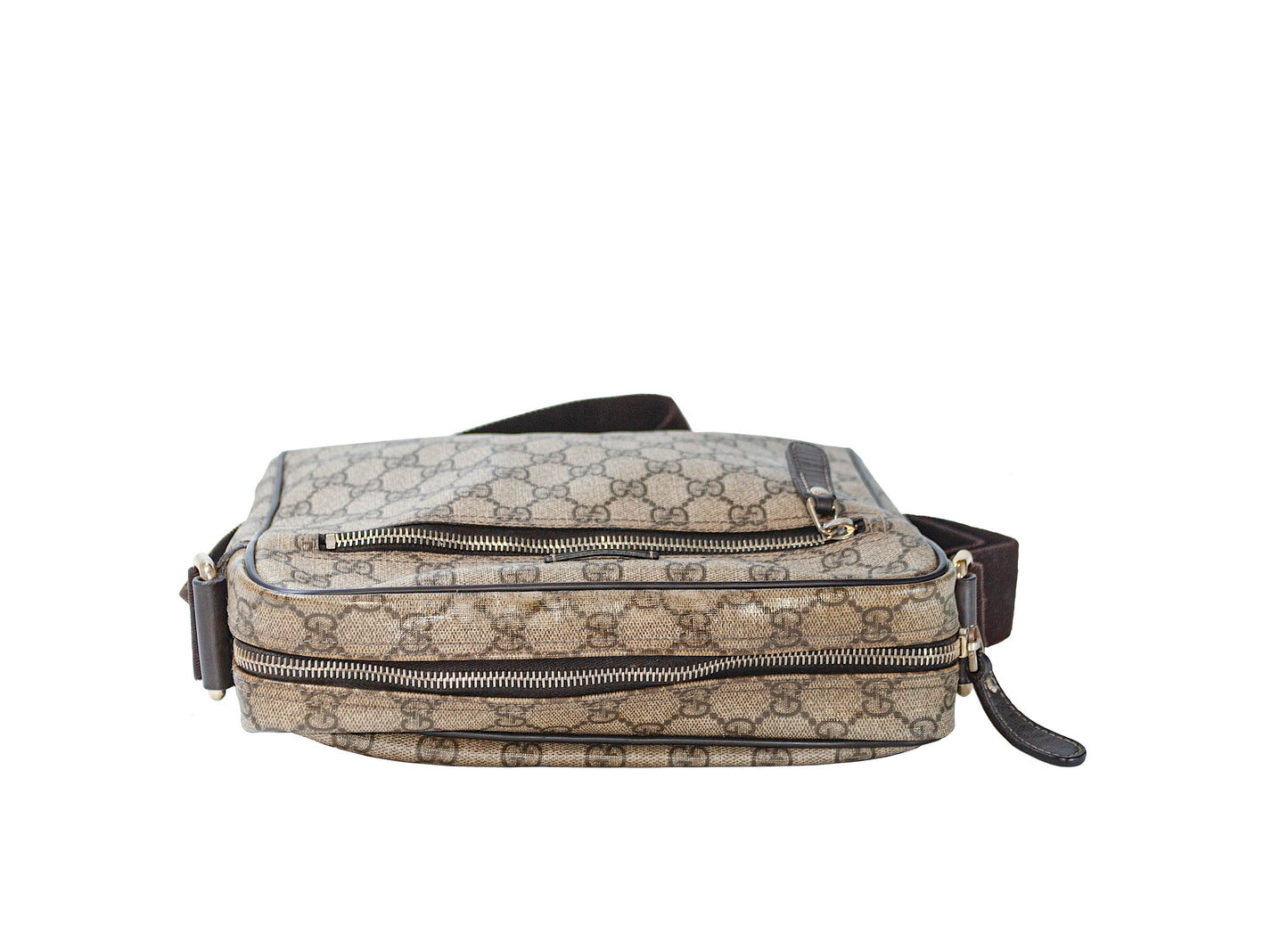 Gucci Men's GG Supreme Canvas Messenger Cross Body Bag