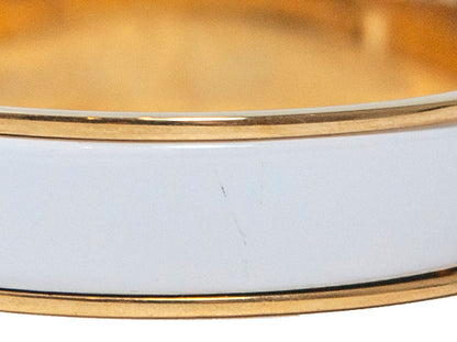 Hermes Small H Clic Bracelet White
