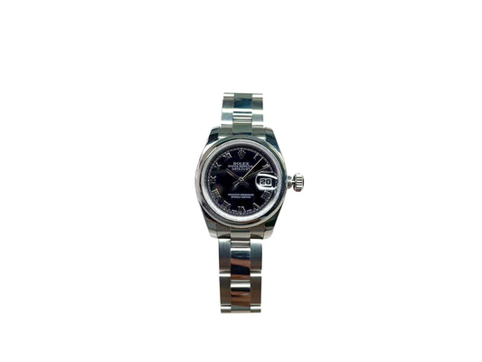 Rolex Perpetual Datejust 26mm Black Dial 179160
