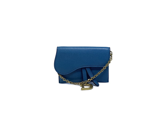 Christian Dior Mini Chain Saddle Wallet