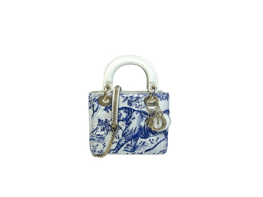 Christian Dior Mini Lady Dior Toile De Joey Embroidery