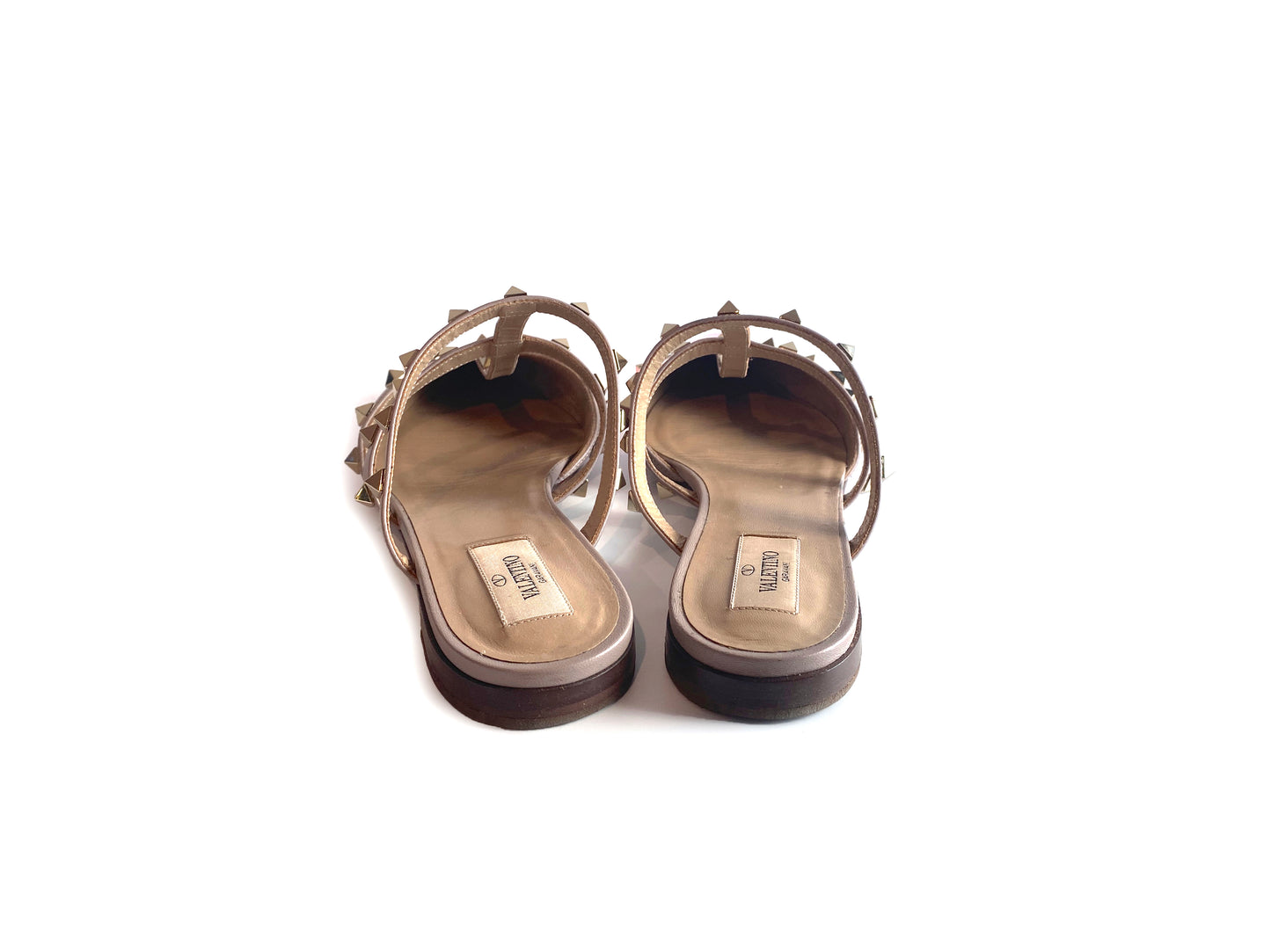 Valentino Rockstud Ballet Flat Patent Pink 38