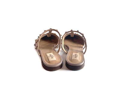 Valentino Rockstud Ballet Flat Patent Pink 38