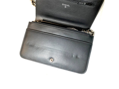 Chanel Caviar WOC Wallet on Chain Black