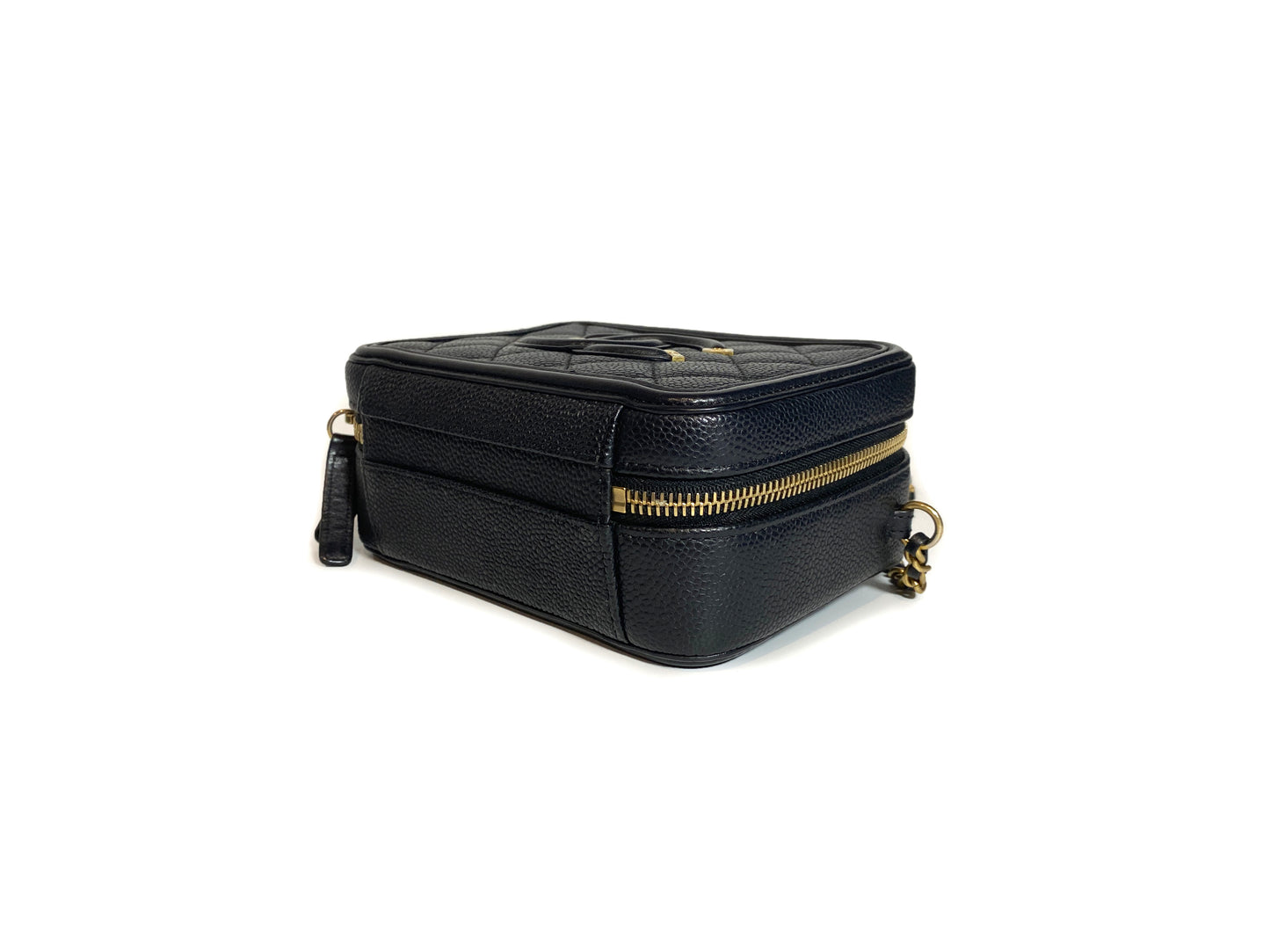 Chanel Caviar Filigree Camera Vanity Black Small