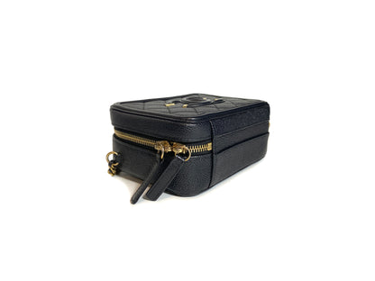 Chanel Caviar Filigree Camera Vanity Black Small