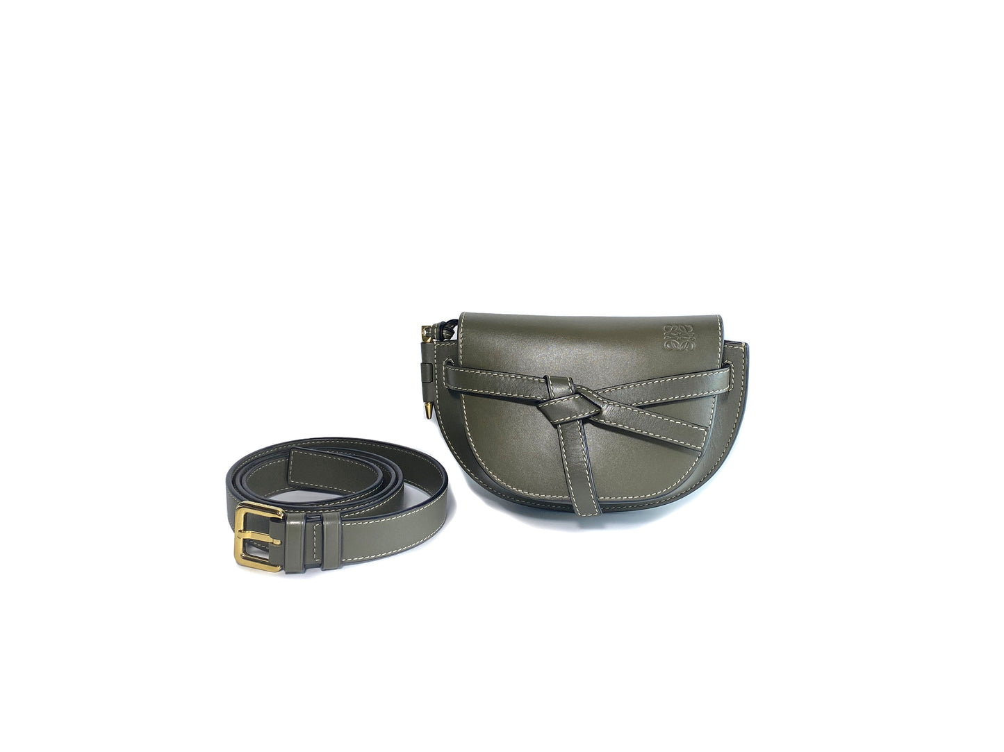 Loewe Gate Mini Crossbody Bag Dark Green