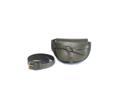 Loewe Gate Mini Crossbody Bag Dark Green