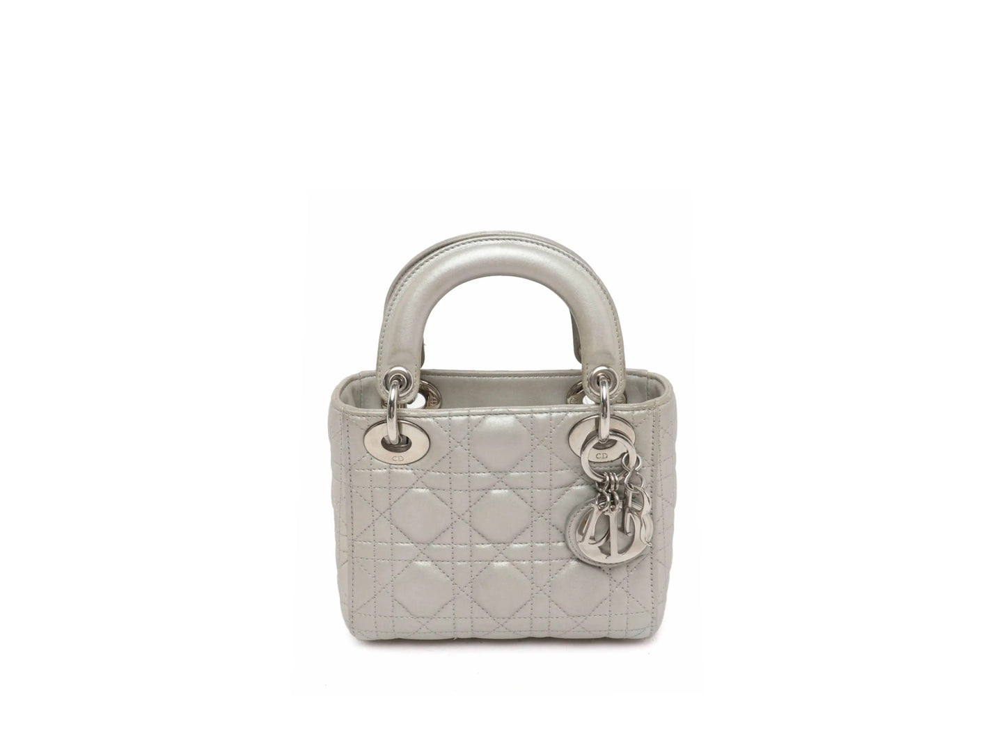 Christian Dior Lady Mini Chain Bag Grey