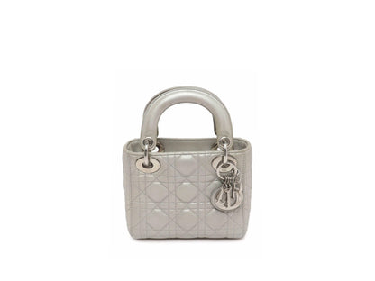 Christian Dior Lady Mini Chain Bag Grey