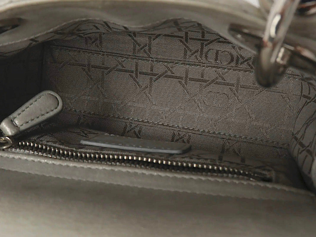 Christian Dior Lady Mini Chain Bag Grey