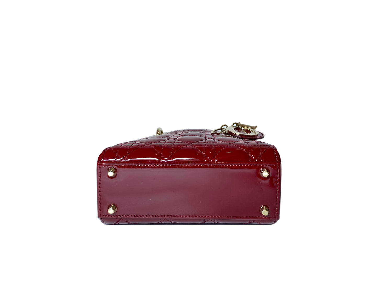 Christian Dior Lady Dior Mini Patent Red