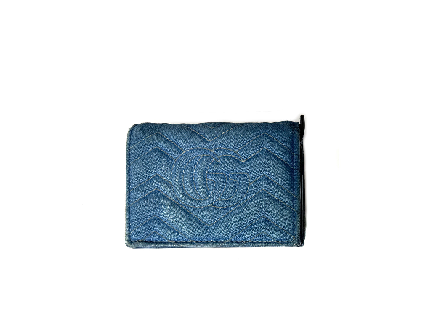 Gucci Marmont Denim Compact Wallet