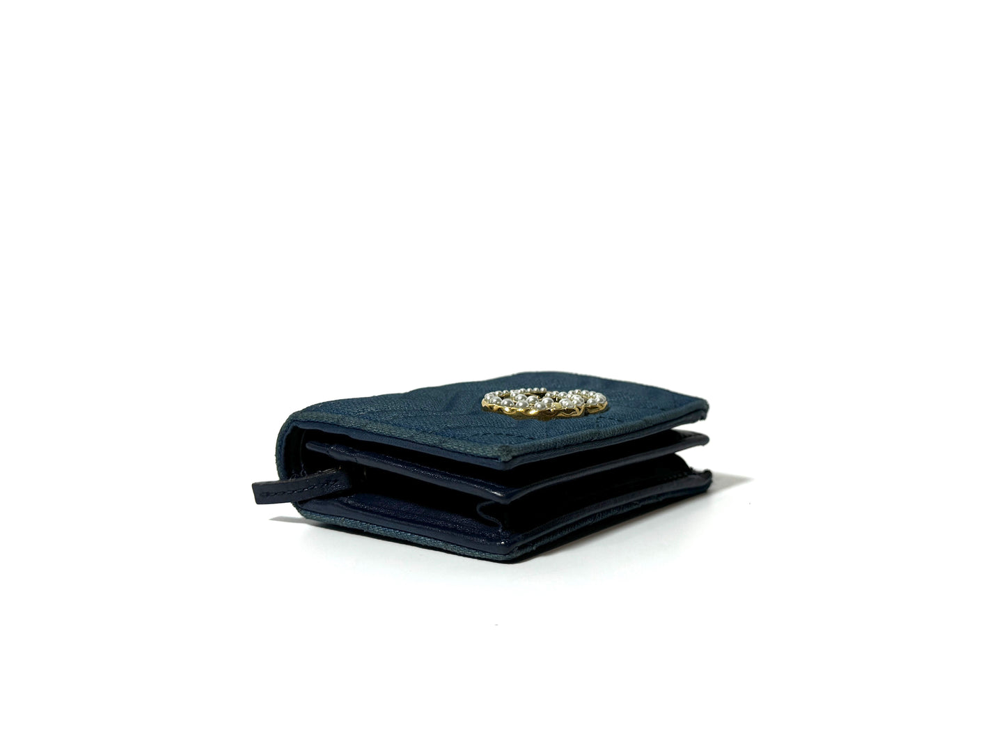 Gucci Marmont Denim Compact Wallet