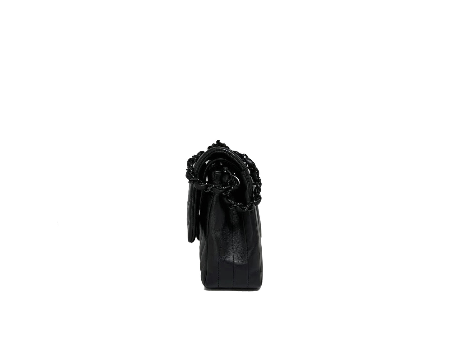 Chanel Medium Double Flap Chevron So Black
