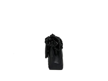 Chanel Medium Double Flap Chevron So Black