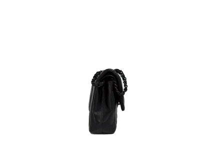 Chanel Medium Double Flap Chevron So Black