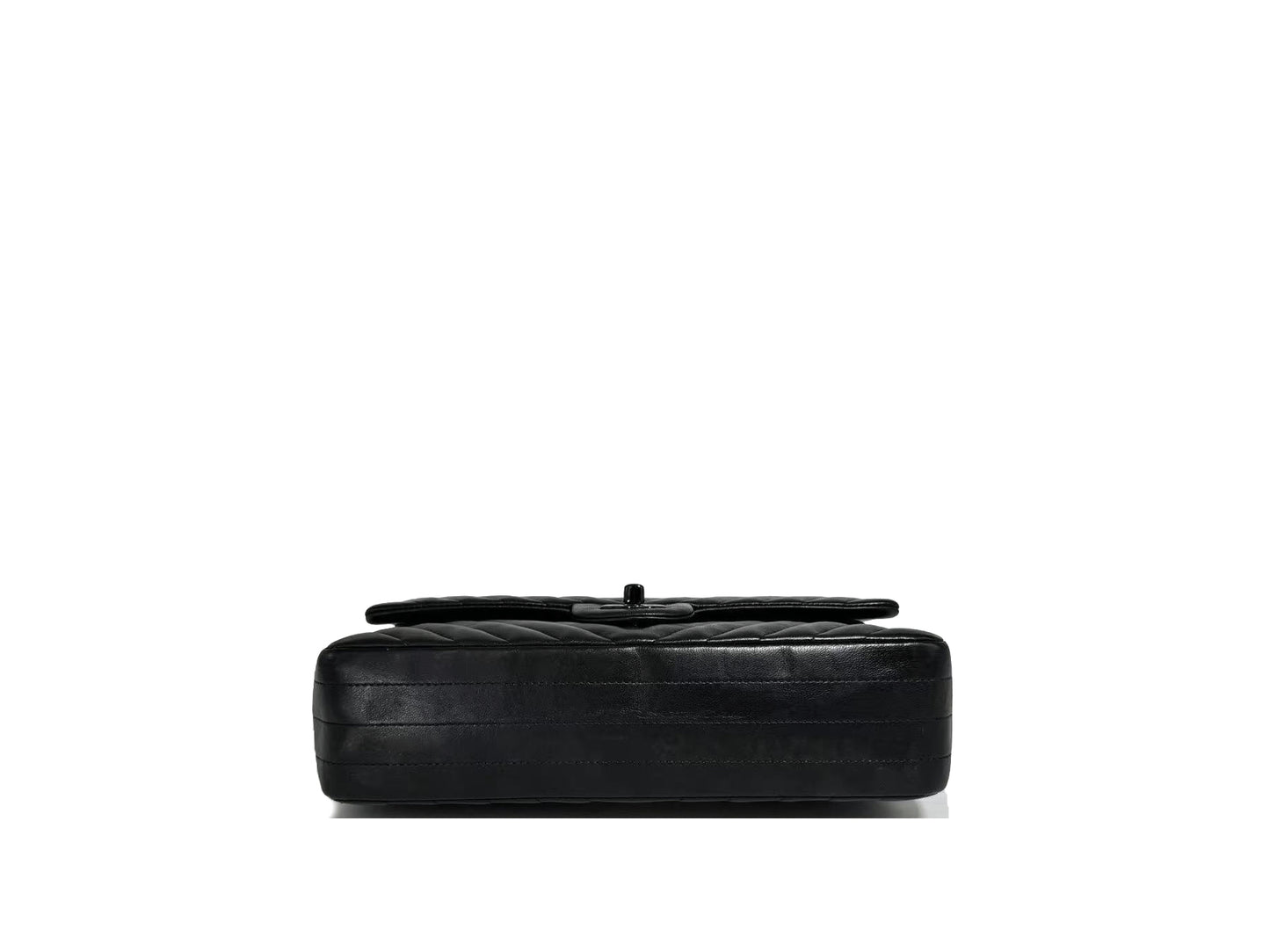 Chanel Medium Double Flap Chevron So Black