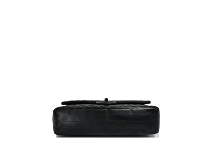 Chanel Medium Double Flap Chevron So Black