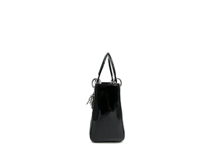 Christian Dior Patent Lady Medium Black