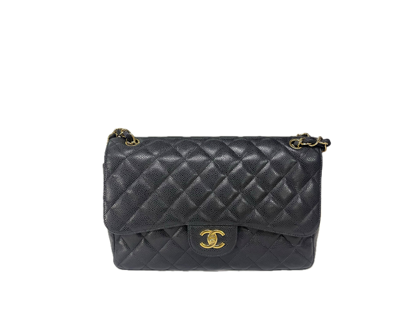 Chanel Jumbo Caviar Black Double Flap