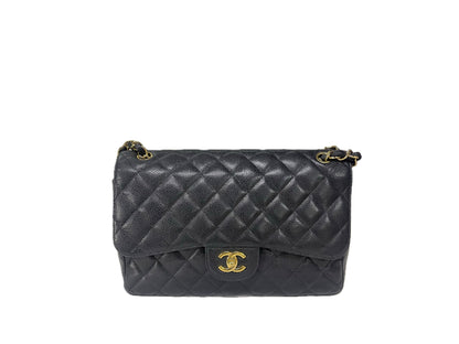 Chanel Jumbo Caviar Black Double Flap