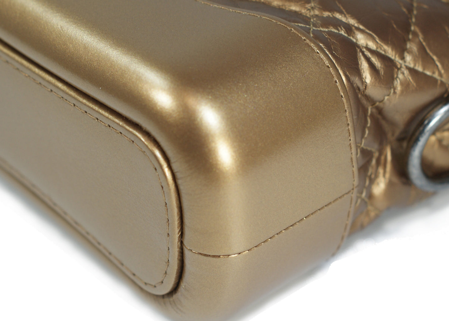 Chanel Gabrielle Aged Calf Skin Bronze Chain Bag Small