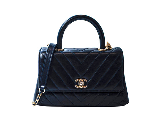 Chanel Coco Handle Deep Blue Small