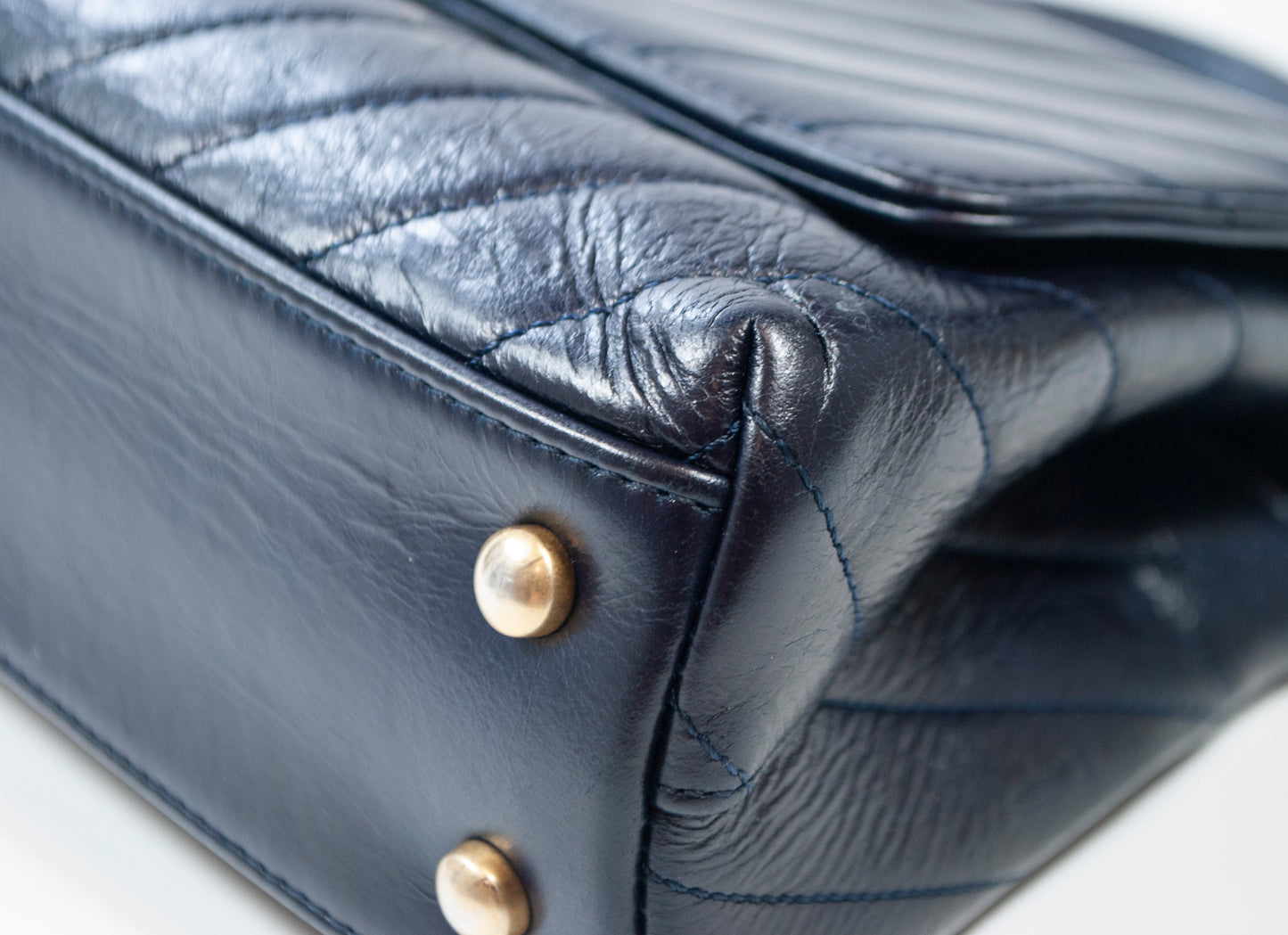 Chanel Coco Handle Deep Blue Small