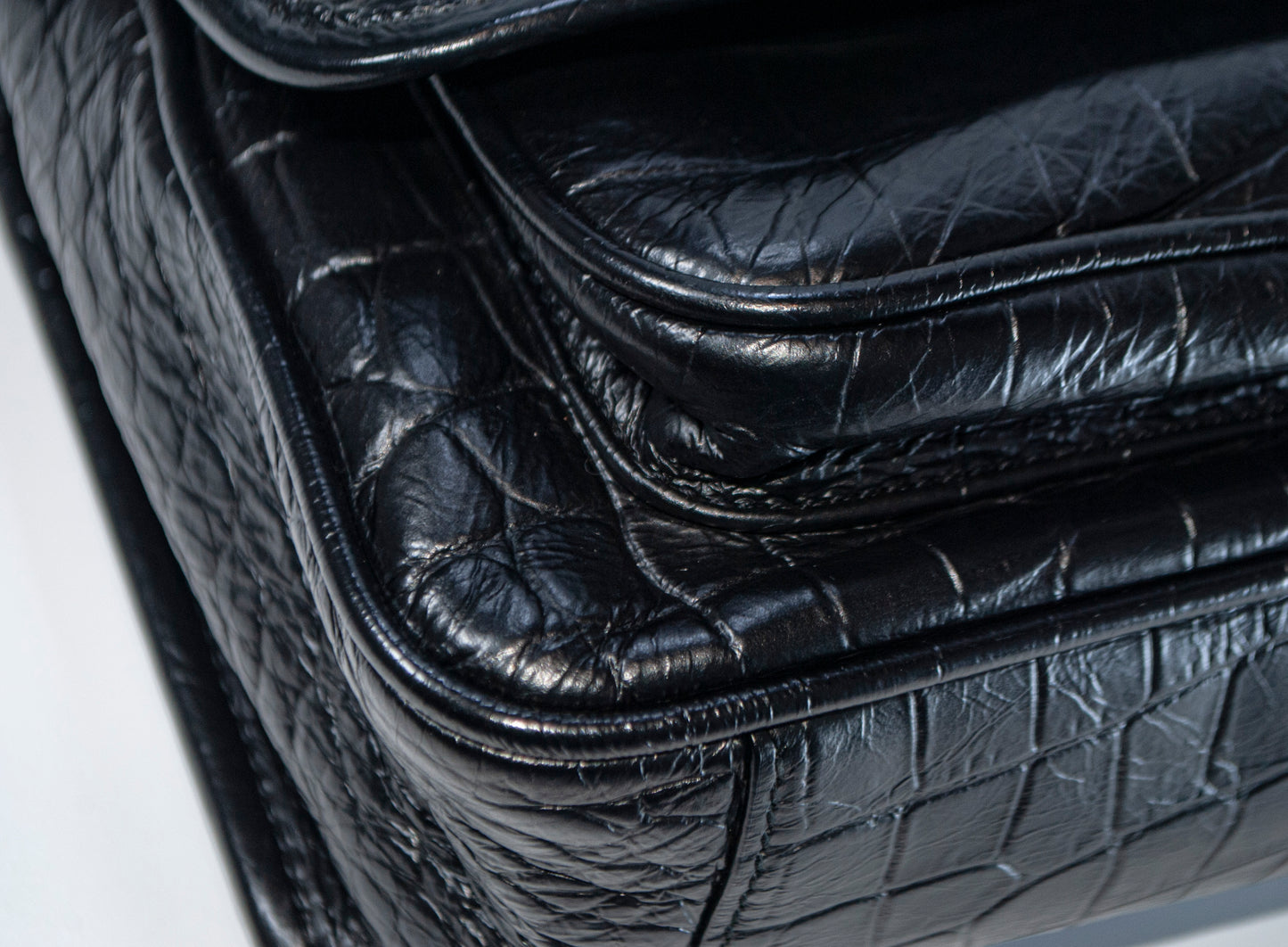 Yves Saint Laurent YSL Croc Print Niki Baby Black