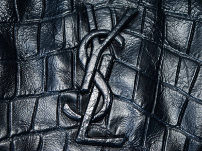 Yves Saint Laurent YSL Croc Print Niki Baby Black