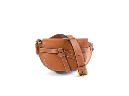 Loewe Gate Mini Crossbody Bag Dark Gold