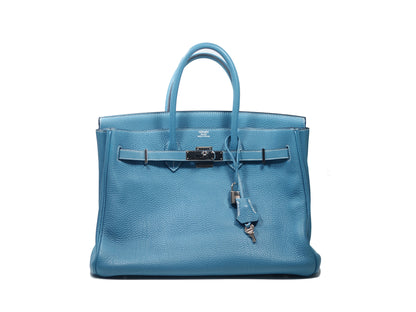Hermes Birkin 35 Jean Blue Togo O Square